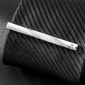 SAIJE nouveaux hommes pince à cravate ruban 4cm pince à cravate courte mode costume de mariage décor hommes formel affaires métal pince à cravate accessoires - Product Image 4