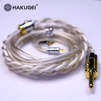 Câble coaxial de protection en alliage d'or, d'argent et de palladium White Dragon pour microphone de monitoring et lecteur DVD