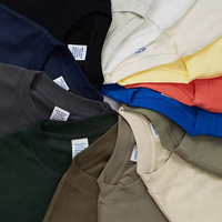 T-shirt personnalisé avec logo de marque privée, 280g, coton lourd, imprimé DTG, écologique, respirant, uni, manches courtes, coupe ample et carrée