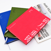 Carnet de notes A5/A6/B5 à succès avec un nouveau design, 112 feuilles, couverture en tissu personnalisée avec logo pour l'école, le bureau et l'écriture