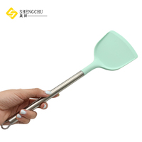 Spatule en silicone de haute qualité pour la cuisine domestique Restaurant avec poignée en acier inoxydable
