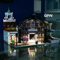 MOC Street View Gare de la ville Blocs de construction Briques Modèle de construction Jouets pour enfants Coffret cadeau de Noël 89154