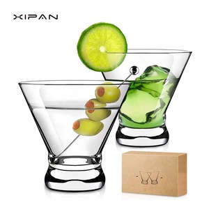Copas de cóctel de cristal de 8 oz, diseño fruncido, base pesada, copas de martini sin tallo, elegantes y resistentes, transparentes, para bodas, fiestas en casa - Product Image 3