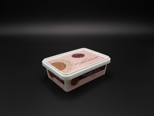 Boîte à bonbons en polypropylène IML Paras Polymers, modèle IML-010, conteneur rectangulaire écologique de 250 g avec couvercle, vente en gros - Product Image 3