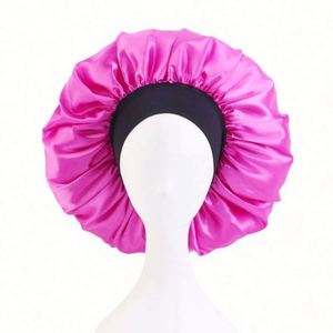 Wholesale Custom Logo Adjustable Hair <b>Accessories</b> Turbans Night Cap Wide Band Beauty Satin Salon Cap Extra Cycling Party <b>Beach</b> - Product Image 5