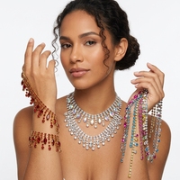 Haute qualité 6A cristal strass coupe fer verre strass frange gland chaîne pour robe de mariée et chaussures