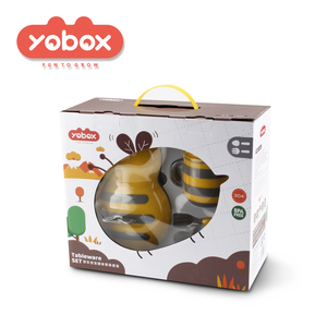 Ensemble de bols d'alimentation pour bébé YOBOX avec chauffe-aliments à ventouse en silicone, bols d'alimentation pour bébé, récipient Little Bee en acier inoxydable Y006 - Product Image 5