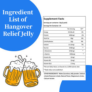 Gomitas de Alta Calidad con <span class=keywords><strong>Complejo</strong></span> de Vitamina <span class=keywords><strong>B</strong></span>, Suplemento para el Hígado, Protección Pre-Bebida, Alivio para la Resaca en Adultos - Product Image 2