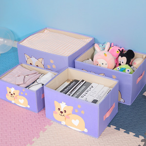 Cartoon Storage Box 600D Oxford Cloth Children's Fabric Organizer Rectangle Folding Clothes Toy Storage Box - Product Image 3