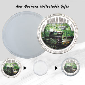 Оптовая коллекция металлических монет-сувениров «Танк Шерман» с изображением Черчилля, посвященных мировой войне - Product Image 3