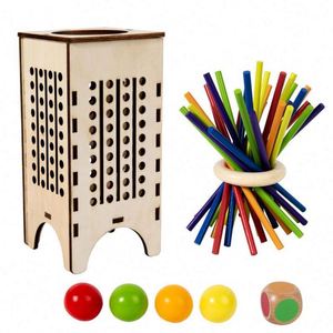 โต๊ะเด็ก มอนเตสซอรี่ เกมกระดานไม้ แท่งไม้หลากสี เกมลูกเต๋า - Product Image 6
