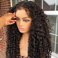 Perruques de cheveux indiens bruts afro crépus bouclés pour femmes noires perruque vietnamienne de cheveux humains brésiliens Hd Lace Frontal 4c Edge avec des cheveux de bébé