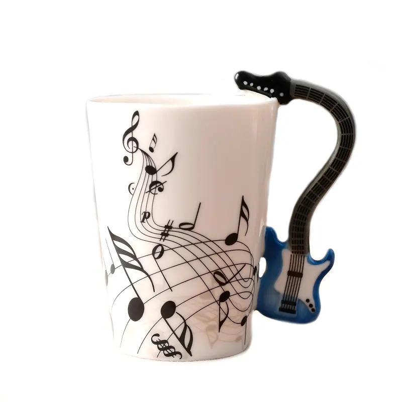 Cheap bulk music ceramic mug milk tea gift ceramic porcelain mug ceramic cup