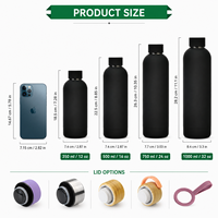 Bouteille d'eau isotherme en acier inoxydable 304 à double paroi, design moderne, avec couvercle en bambou et joint sous vide anti-fuite pour la rentrée scolaire