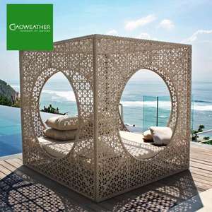 Chaise longue de <span class=keywords><strong>jardin</strong></span> en rotin PE de haute qualité, imperméable, pour la piscine, la plage, les complexes hôteliers et les hôtels - Product Image 4