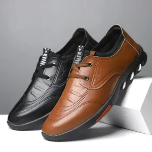 中国批发新鞋库存大量流行时尚高品质男士皮革办公鞋