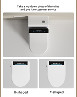 Chaozhou Nouveau Modèle Couvercle de toilette intelligent électrique en forme de U et de V avec fermeture douce et nettoyage automatique