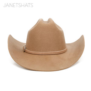 Linglong OEM hommes <span class=keywords><strong>Camel</strong></span> haute qualité Cowboy Style laine feutre mexicain vache garçon cattleman chapeau fêtes pêche sport voyage décontracté - Product Image 1