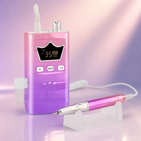 35000 tr/min moteur sans balais silencieux vitesse réglable manucure USB Charge Rechargeable perceuse à ongles machine avec 3 boutons de vitesse