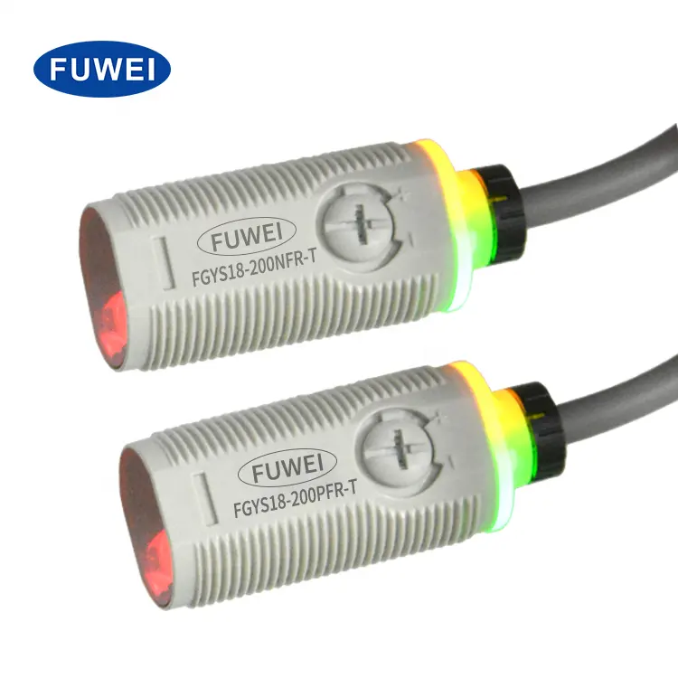 FUWEI Lens Reflection Type Photoelectric Sensor Background Suppression Type Circular Photoelectric Switch