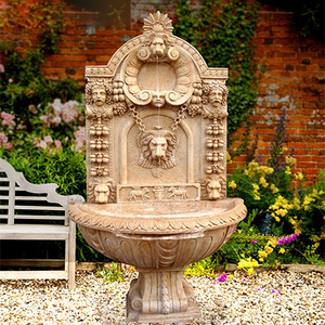 Elegant Antique Beige Stone Wall Fountain with Waterfall Feature Handmade <strong>Home</strong> <strong>Decor</strong> <strong>Item</strong> - Product Image 3