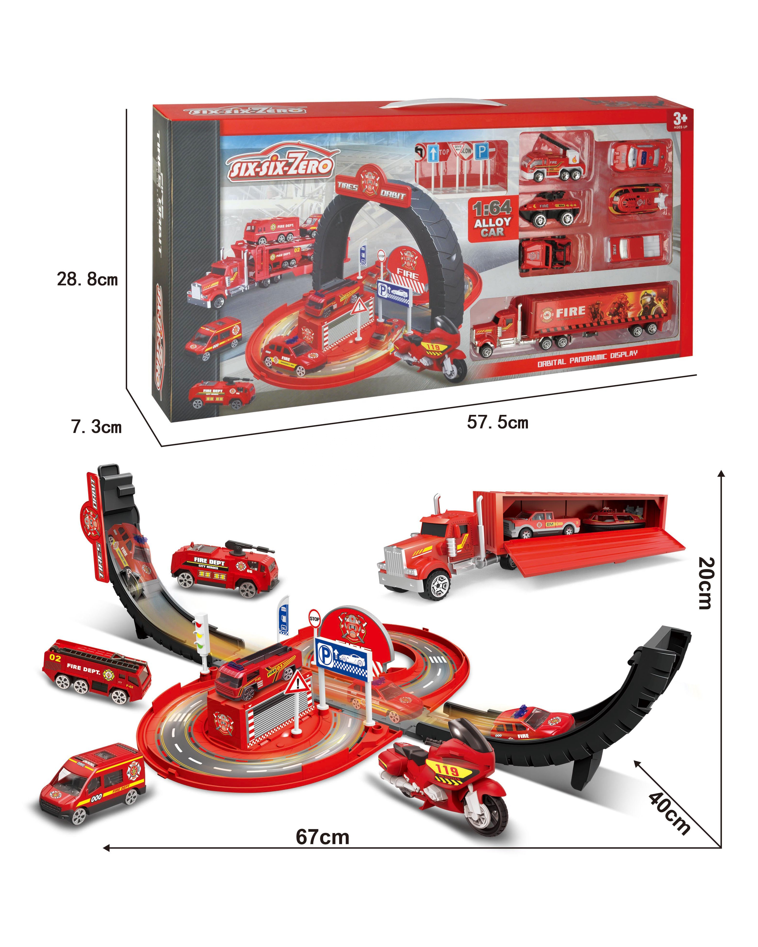 Новый дизайн, лучший подарок, контейнер «сделай сам», парковочный трек, модель грузовика, детские игрушки с подсветкой и музыкой, металлический автомобиль