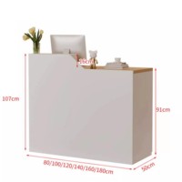 Comptoir de réception minimaliste moderne pour caissier, idéal pour les petites boutiques, les magasins de vêtements, les salons de coiffure et de beauté, ou comme table de bar.