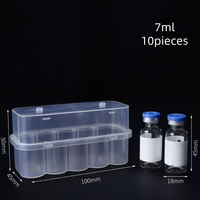 Boîte de rangement en plastique pour 10 flacons de 7 ml, étui portable pour peptides et poudres lyophilisées, vente en gros