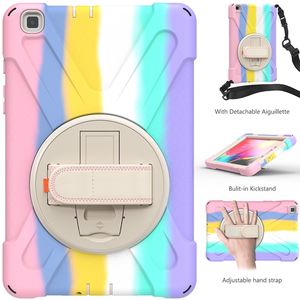 Custodia Arcobaleno Simmetrica per <span class=keywords><strong>Samsung</strong></span> Galaxy <span class=keywords><strong>Tab</strong></span> <span class=keywords><strong>A</strong></span> 8.0 T290 T295 con Tracolla e Supporto Ibrido Rinforzato - Product Image 6