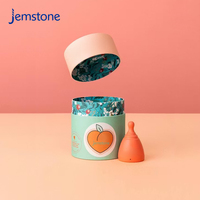 Boîte Cadeau Ronde Personnalisée avec Logo Imprimé, Écologique, en Carton Kraft, pour Emballage de Coupe Menstruelle Féminine