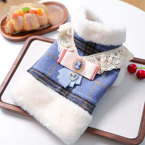 Nueva ropa de otoño/invierno para mascotas, para perros pequeños, cachorros, perros y gatos felices, chaleco estilo retro cálido, cómodo y grueso. - Product Image 2
