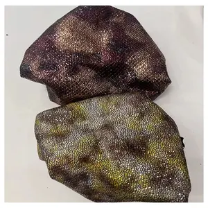 Fabric art burst metal small stone grain PU leather is used to make shoe bags, jewelry, gloves and other household items