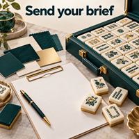 Ensemble de Mahjong Personnalisé, Couleurs de Marque Personnalisées, OEM ODM, Étiquette Privée, Tuiles de Mahjong, Coffret Cadeau, Vente en Gros