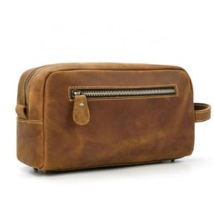 BSCI Factory - Bolsa de Aseo de Viaje para Hombre, Bolsa de Maquillaje Vintage, Bolsa de Cosméticos de Gran Capacidad de Nailon Genuino - Product Image 2