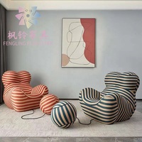 Fauteuil d'appoint moderne en éponge haute densité, style italien, pour salon, LC004