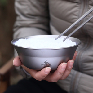 500ml Titanium Soup Bowl Set Vaisselle Mess Kit avec Pan Dish Plate Accessoires de cuisine et vaisselle pour le camping - Product Image 4