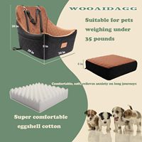 WOOAIDAGG Siège de voiture pour chien Siège de voiture pour animal de compagnie amovible et lavable en gros avec 3 sangles réglables Classic