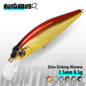Leurre de pêche artificiel Minnow à coulée lente 75mm 8.5g pour la pêche au bar, à la perche, au <span class=keywords><strong>brochet</strong></span> en eau salée, en eau douce, en ruisseau, en rivière, en lac - Product Image 6
