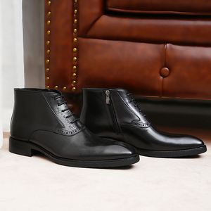 Zapatos Formales de Trabajo para Hombre, de Cuero Genuino, de Alta Calidad, con Cordones Cuadrados, Antideslizantes y Transpirables, Estilo Bullock, 2025 - Product Image 2