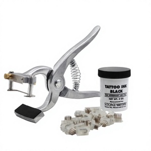 Pinza de tatuaje veterinaria de acero inoxidable para cerdos, máquina de marcado de orejas para cerdos y perros con números y letras - Product Image 4