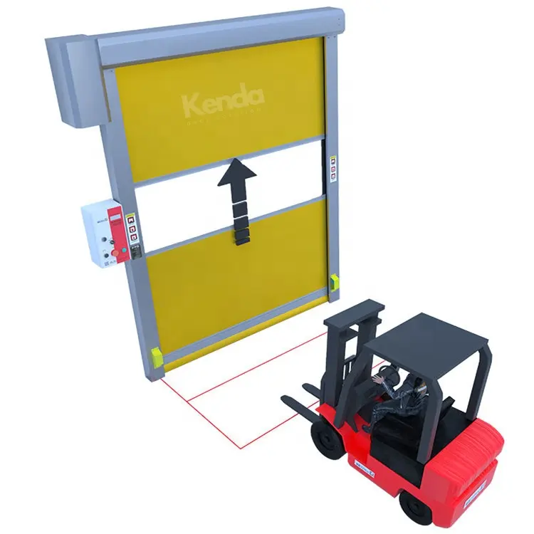 Geomagnetic Induction Automatic Electric Gate Roll Up Roller High Speed Rolling Door For Factory Forklift