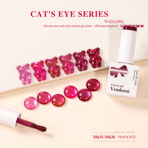 Vendeeni 6 couleurs Fuchsia Perles de verre Cat Eye Gel <span class=keywords><strong>Vernis</strong></span> à ongles Collection TPO HEMA FREE OEM Magnétique Moonlight Cat Eye Gel Polish - Product Image 5
