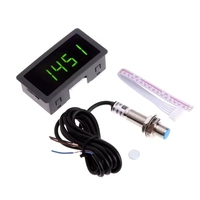 ZYSY Tachometer Frekuensi Digital Tinggi 0.56 "4 LED DC 8-24V Pengukur Kecepatan Motor Mobil Penguji RPM 10-9999RPM