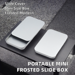 Caja Portátil Mini Cuadrada Moderna con Tapa Deslizante Esmerilada y Sistema Push-Pull, Estilo Bold Blossom, para Accesorios de Mesa - Product Image 2