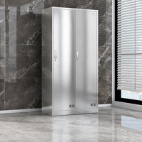 Armoire de rangement moderne en acier inoxydable, armoire métallique étanche pour vêtements de personnel, pour bureau, hôpital, école, gymnase