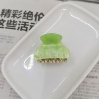Ornements de cheveux de plaque d'acide acétique coréen 4cm petit Clip de préhension simple filles petites griffes de cheveux pince à cheveux en gros