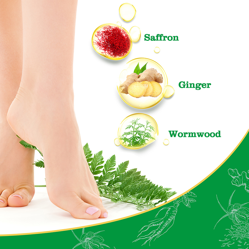hot sale body leg slimming natural wormwood saffron ginger detox foot soak bath package