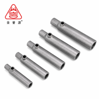 Manchon de scellement métallique haute résistance et durable avec revêtement en zinc et ouvertures latérales pour la connexion des barres d'armature en acier et l'assemblage structurel