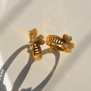 Новое кольцо-обручальное/помолвочное/обещания из позолоченного розовым золотом сплава с кубическим цирконием 5А в форме сердца и короны для женщин и пар - Product Image 6