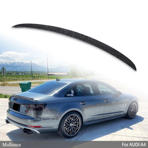 For A4/S4 B9 B9.5 S Style Real Forged Carbon Fiber Material <b>Rear</b> <b>Spoiler</b> Trunk Wing 2017-2024 - Product Image 1
